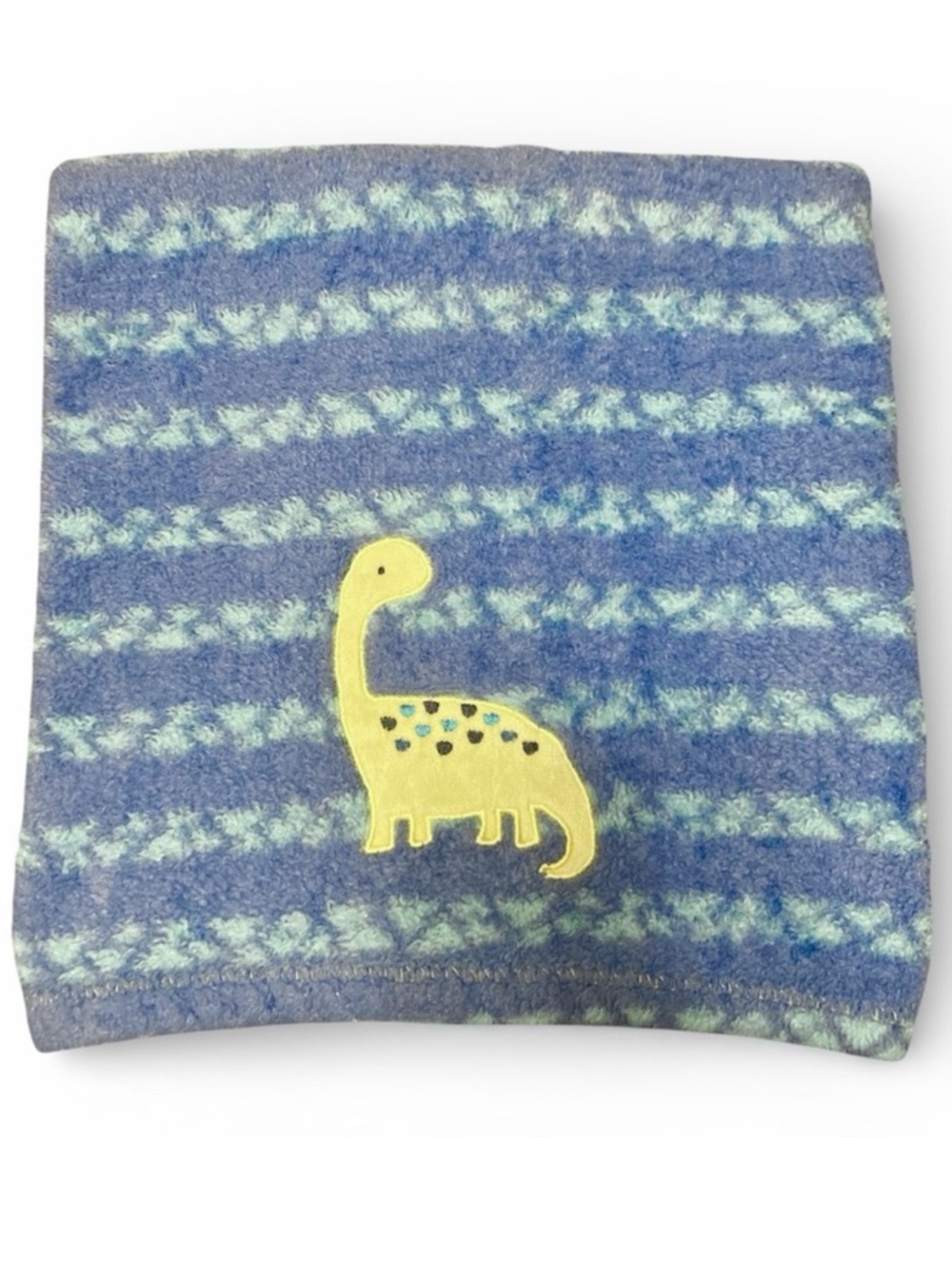 Baby Gear Kids Blanket Blue Stripe 30x42” Green Dinosaur Fleece 2016 Cutie Pie